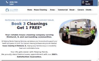 Helping Hands Cleaning Services website