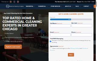 Evanston Cleaning Company website