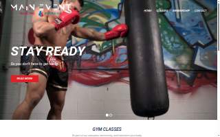 Main Event Boxing and Fitness website