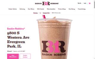 Baskin-Robbins of Evergreen Park website