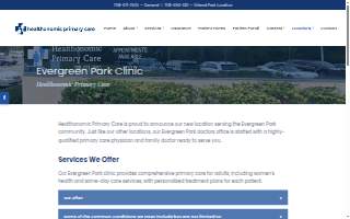 Healthonomic Primary Care - Evergreen Park website