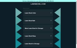 Lawn Bowl website