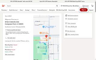 Walgreens Pharmacy of Evergreen Park website
