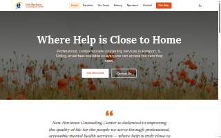 New Horizons Counseling Center website