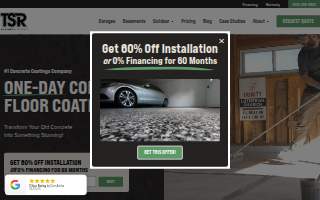 TSR Concrete Coatings website