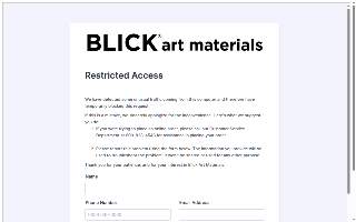 Blick Art Materials of Galesburg website