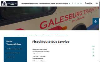 City of Galesburg Public Transportation website