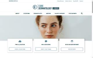 Core Dermatology & Medspa website