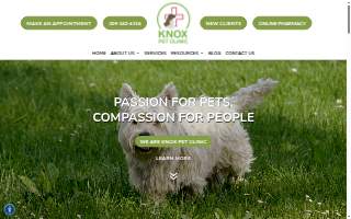 Knox Pet Clinic website