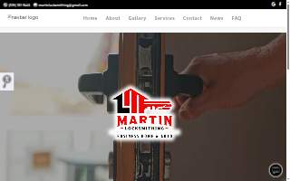 Martin Locksmithing Business Home & Auto website