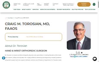 Craig M. Torosian MD website