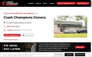 Crash Champions Collision Repair Geneva website