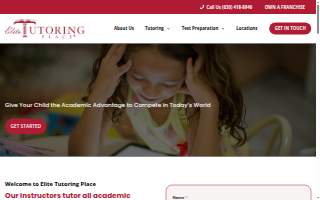 Elite Tutoring Place of Batavia website