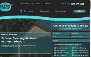 Clear Views Exterior Cleaning LLC of Glen Carbon website