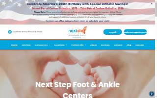 Next Step Foot & Ankle Centers website