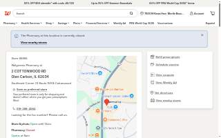 Walgreens Pharmacy of Glen Carbon website