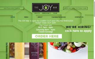 The JOY Bar website
