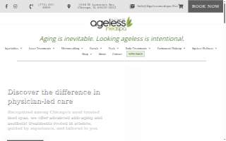 Ageless Med Spa website