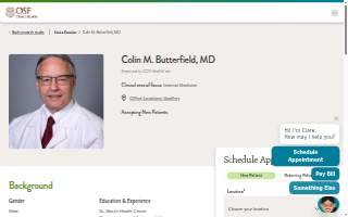 Colin Butterfield MD website