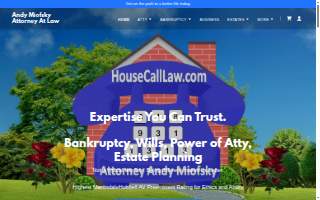 HouseCallLaw.com featuring A Bankruptcy Lawyer Andy Miofsky website