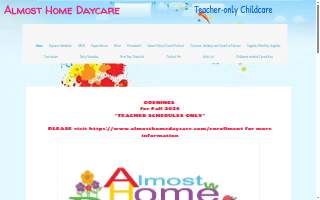 Almost Home Daycare website