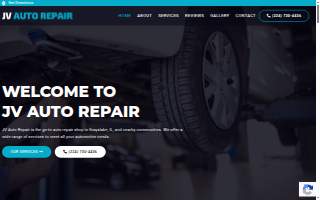 JV Auto Repair website
