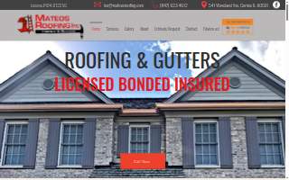 Mateos Roofing Inc. website