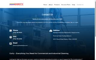 Corty Cleaning Services website