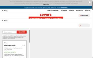 Savers Community Donation Center website