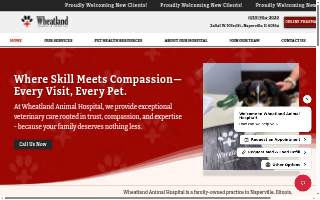 Wheatland Animal Hospital website