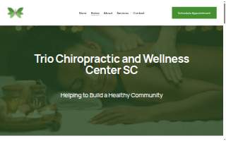 Trio Chiropractic and Wellness Center website