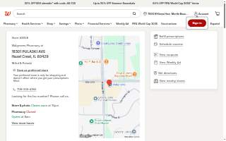 Walgreens Pharmacy of Hazel Crest website
