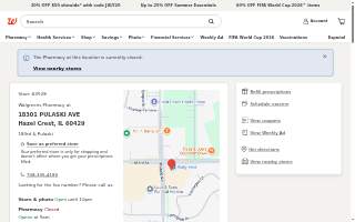 Walgreens of Hazel Crest website