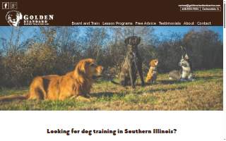 Golden Standard Canine Training of Herrin website