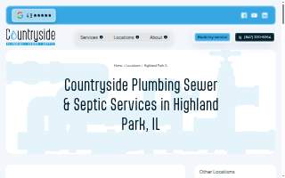 Countryside Plumbing Sewer and Septic of Highland Park website