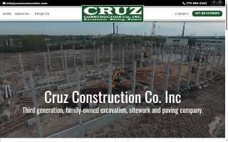 Cruz Construction Company website
