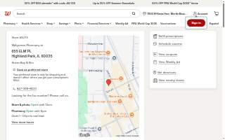 Walgreens of Highland Park website