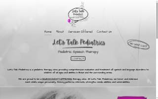 Let's Talk Pediatric Therapy website