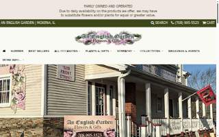 An English Garden Flowers & Gifts of Homer Glen website