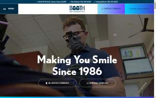 Booth Orthodontics website