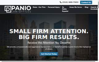Panio Law Offices of Homer Glen website