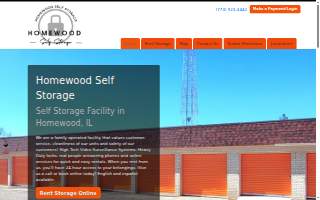 Homewood Self Storage website