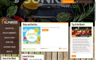 Sunrise Health Foods - Flossmoor website