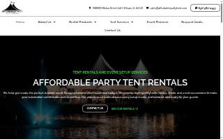 Affordable Party Tent Rentals website