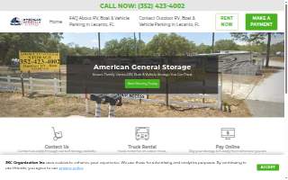 American General Storage website