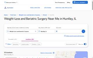 Ascension Medical Group Illinois - Weight Loss Solutions Huntley website