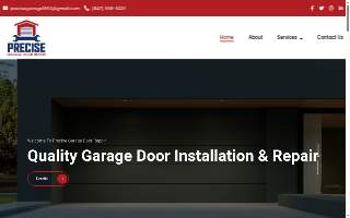 Precise Garage Door Repair website