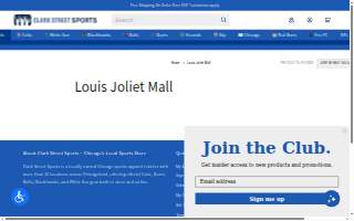 Clark Street Sports - Louis Joliet Mall website