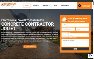 Legendary Concrete Joliet website