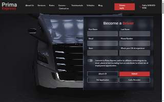 Prima Express Inc. website